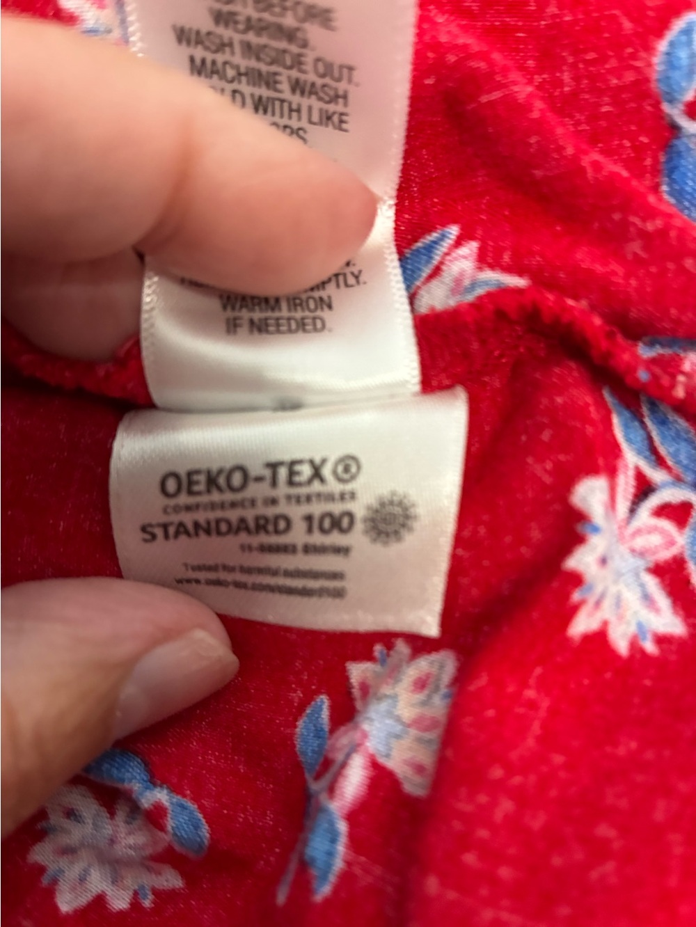 Red Sleeveless Floral Midi Dress by Croft and Barrow. Size XL. Rayon summer - Picture 8 of 11
